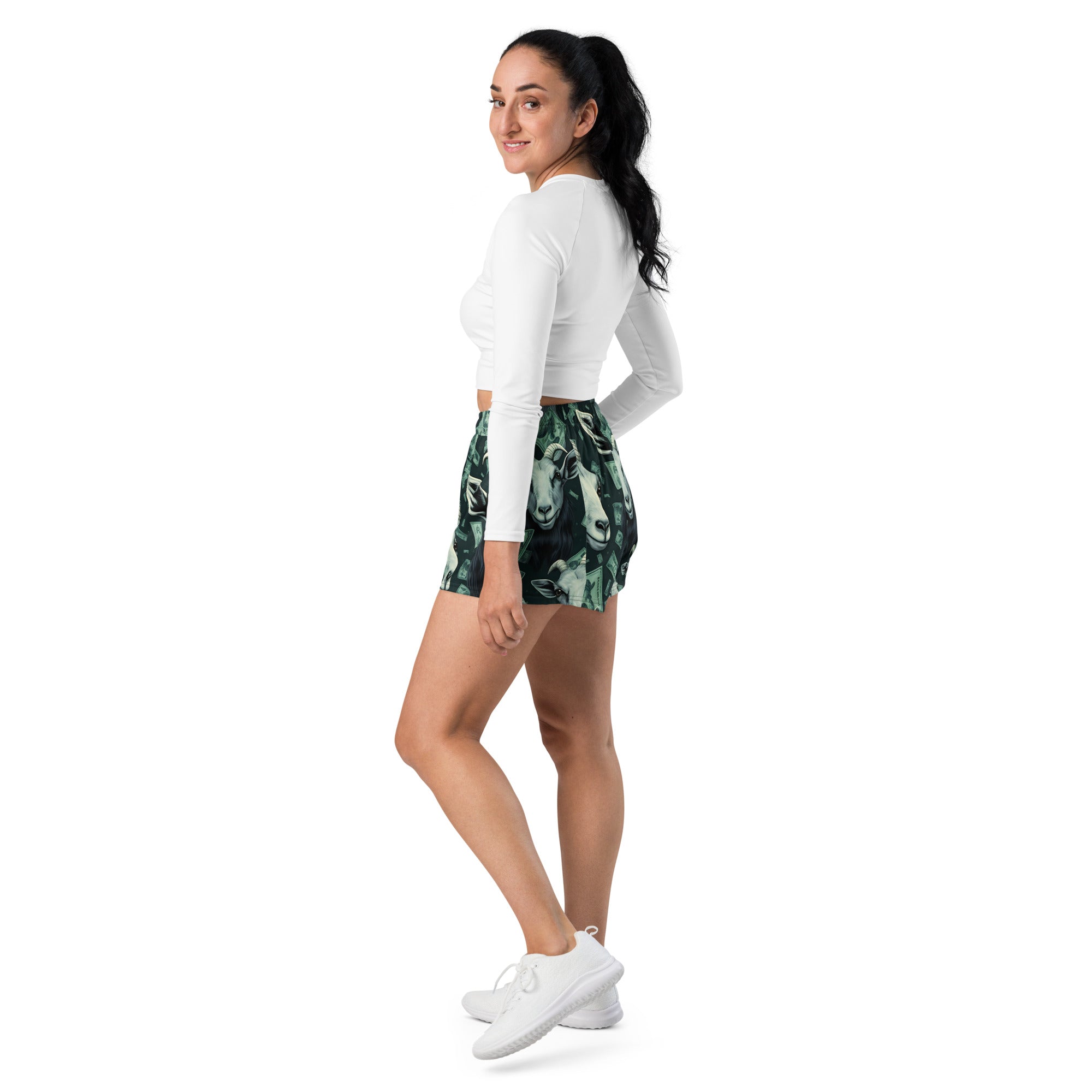 Money and GOATS Women’s Recycled Athletic Shorts